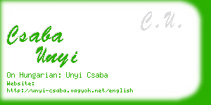 csaba unyi business card